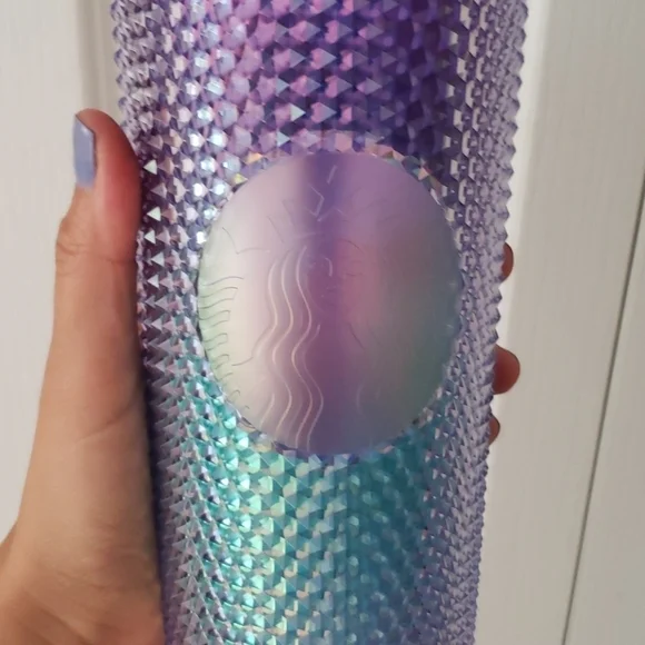 Starbucks Summer 2021 venti Cold Cup Purple Ombre Bling - Picture 6 of 7